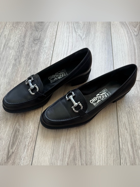 Salvatore Ferragamo Shoes - Salvatore Ferragamo Black Leather Gancini Bit Loafers